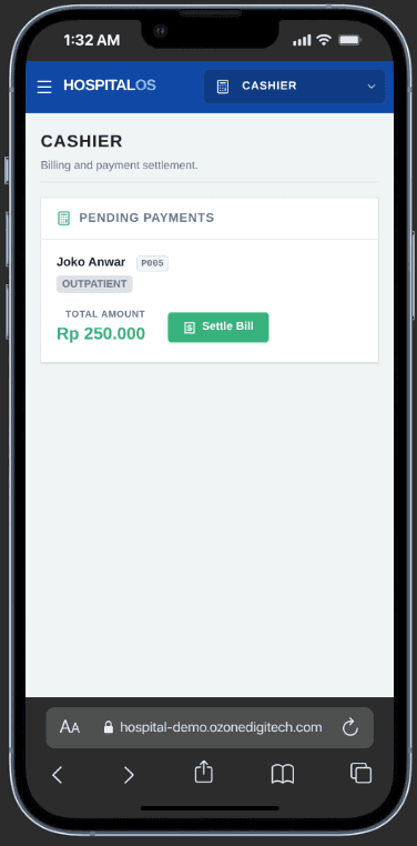 Hospital OS patient portal mobile
