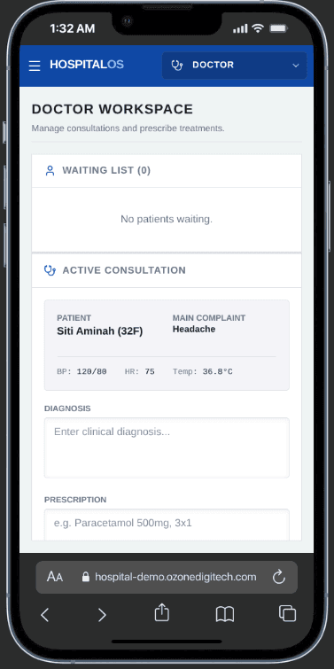 Hospital OS pharmacy mobile